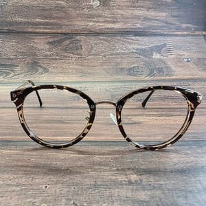 Sojos SJ9001 Tortoise Gold Round Blue Light Blocking Glasses Unisex SJ9001 C1‎